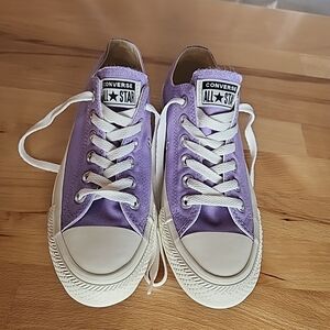 Converse All Star Low Sneakers Women 6.5/Men 4.5 Lavender 165693C Retro Indie